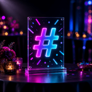 Custom Hashtag Sign mockup